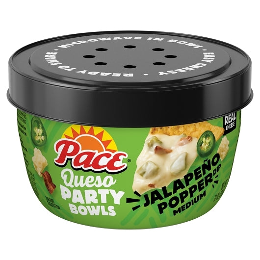 Pace Jalapeno Popper Queso Dip Microwavable Bowl, 8 x 11 oz Case - Plates Bowls