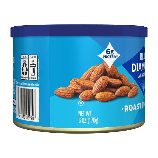 Blue Diamond Almond Roasted & Salted, 12 x 6 oz Case - Nuts & Seeds