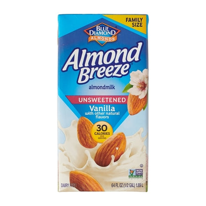 Almond Breeze Almond Unsweetened Vanilla Almond Milk, 8 x 64 oz Case - Beverages