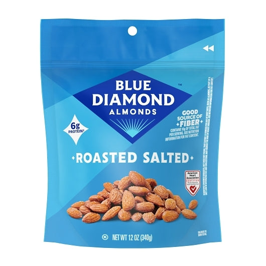 Blue Diamond Roasted & Salted, 6 x 12 oz Case - Alternate product angle or state