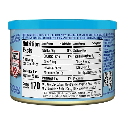 Blue Diamond Whole Lightly Salted, 12 x 6 oz Case - Nuts & Seeds