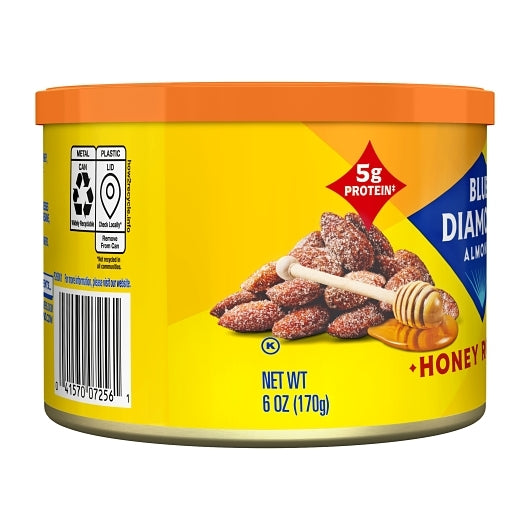 Blue Diamond Almonds Whole Honey Roasted, 12 x 6 oz Case - DOT product image 3