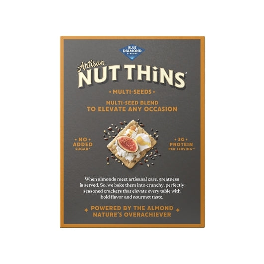 Nut-Thins Artisan Multi-Seed Crackers, 12 x 3.75 oz Case - Crackers & Grahams