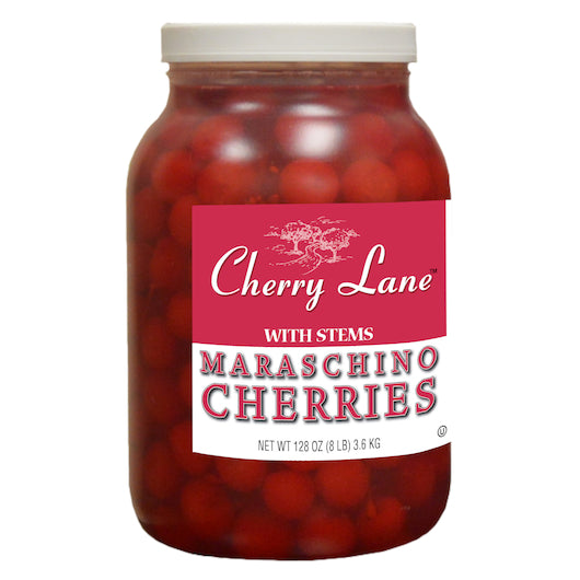 Cherry Lane Maraschino Cherry With Stem, 4 x 1 GA Case - Dried Fruit & Fruit Snacks