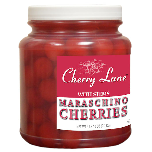 Cherry Lane Maraschino Cherry With Stem, 6 x 0.5 GA Case - Dried Fruit & Fruit Snacks