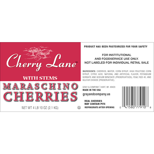 Cherry Lane Maraschino Cherry With Stem, 6 x 0.5 GA Case - DOT product image 5