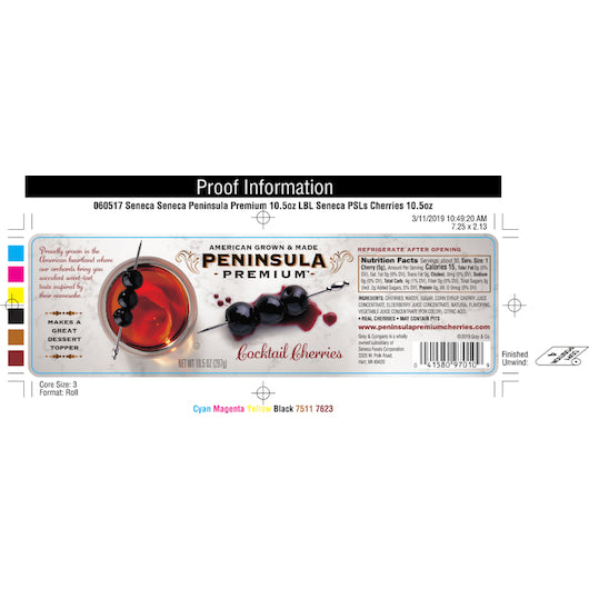Peninsula PREMIUM CHERRY COCKTAIL, 12 x 10.5 oz Case - DOT product image 3