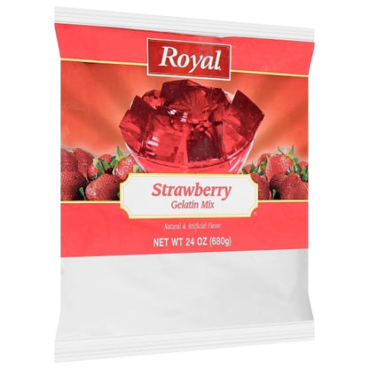 Royal Strawberry Flavored Gelatin Mix, 12 x 24 oz Case - DOT product image 3