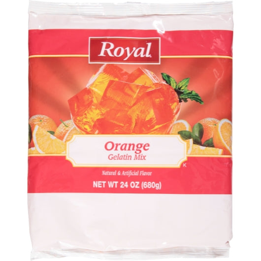 Royal Orange Flavored Gelatin Mix, 12 x 24 oz Case - DOT product image 4