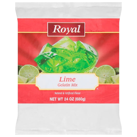 Royal Lime Flavored Gelatin Mix, 12 x 24 oz Case - DOT product image 7