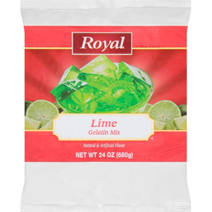 Royal Lime Flavored Gelatin Mix, 12 x 24 oz Case - DOT product image 8