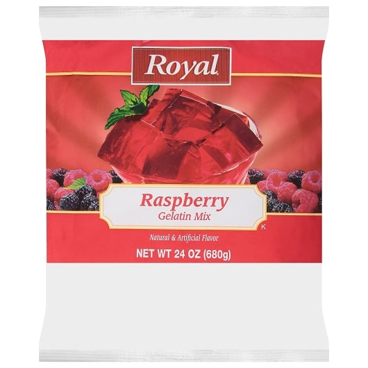Royal Assorted Reds Gelatin Mix, 12 x 24 oz Case - Bakery & Desserts