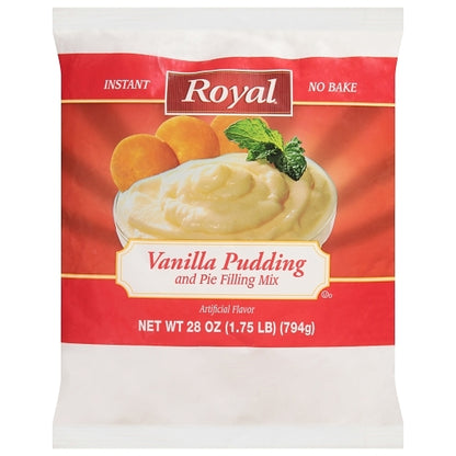 Royal Vanilla Flavored Instant Pudding Mix & Pie Filling, 12 x 28 oz Case - Bakery & Desserts