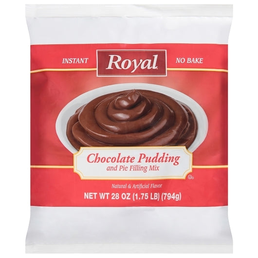 Royal Chocolate Flavored Instant Pudding Mix & Pie Filling, 12 x 28 oz Case - Bakery & Desserts