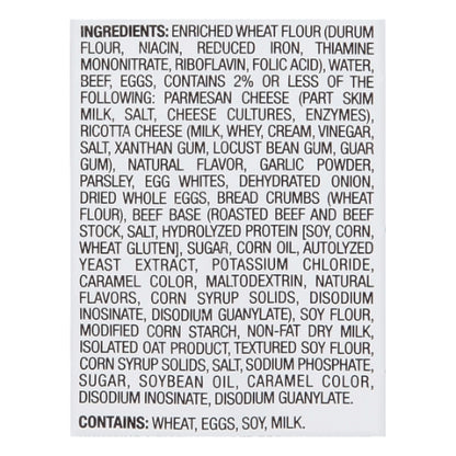 Celentano Beef Ravioli, 12 x 20 oz Case - Pantry Ingredients