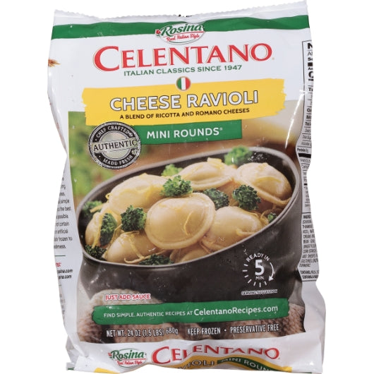Celentano Cooked Mini Cheese Ravioli, 12 x 24 oz Case - DOT product image 4