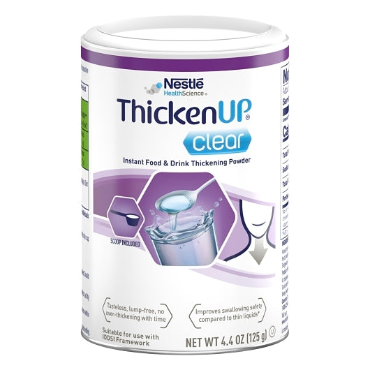 ThickenUP Clear Unflavored Canister, 12 x 4.409 oz Case - Thickened Beverages