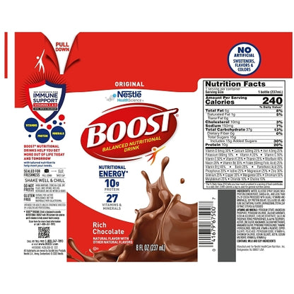 Nestle Boost Original Chocolate Ready To Drink Nutritional Beverage, 4 x 6 x 8 fl oz Case - DOT product image 5