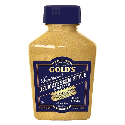 Gold's Squeeze Deli Mustard Bottles, 12 x 10 oz Case - Condiments & Sauces