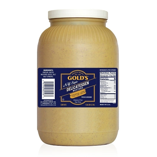 Golds Delicatessen Style Mustard Bulk, 4 x 1 GA Case - Condiments & Sauces