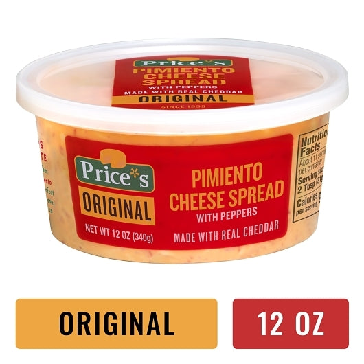 Price's Pimento Cheese Spread, 12 x 12 oz Case - DOT product image 3