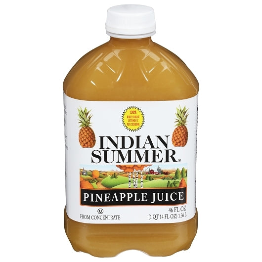 Indian Summer Pineapple Juice, 12 x 46 fl oz Case - Juices