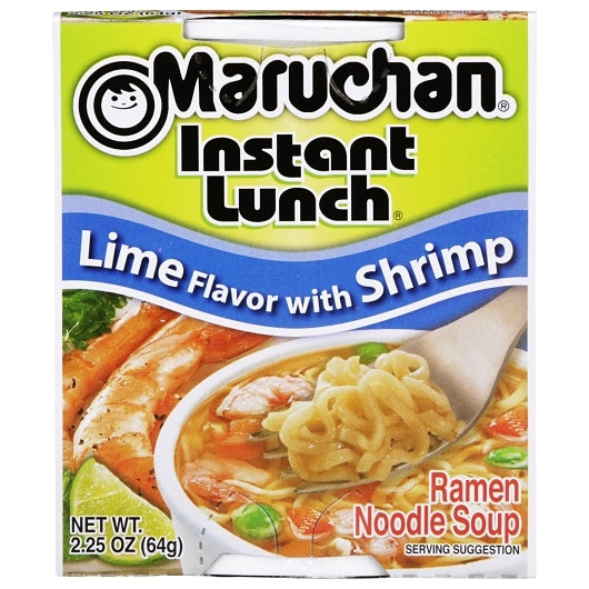 Maruchan Lime Shrimp Flavored Ramen Noodle Soup, 12 x 2.25 oz Case - DOT product image 2