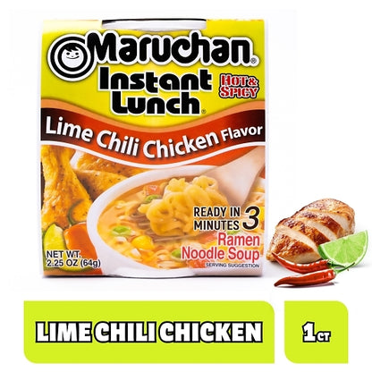 Maruchan Habanero Lime Chili Chicken Flavored Ramen Noodle Soup, 12 x 2.25 oz Case - Prepared Foods