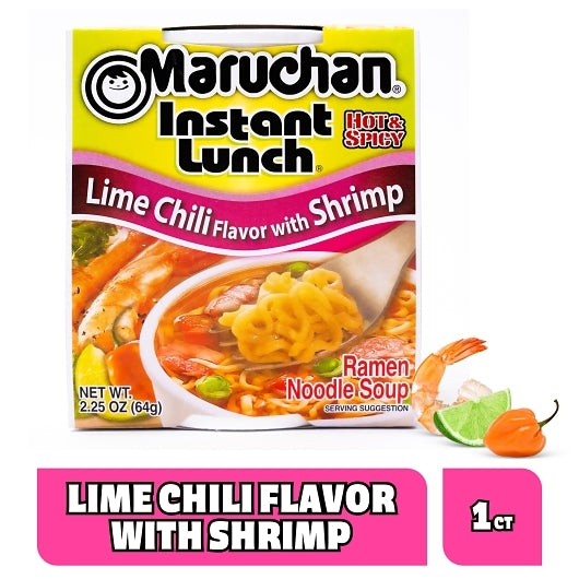 Maruchan Habanero Lime Chili Shrimp Flavored Ramen Noodle Soup, 12 x 2.25 oz Case - Prepared Foods