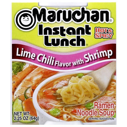 Maruchan Habanero Lime Chili Shrimp Flavored Ramen Noodle Soup, 12 x 2.25 oz Case - Prepared Foods