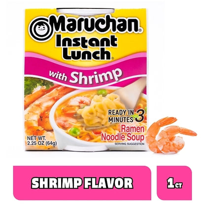 Maruchan Shrimp Ramen Noodle Soup, 12 x 2.25 oz Case - Prepared Foods