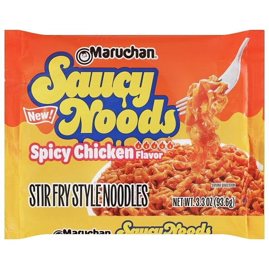 Maruchan Spicy Chicken Noodles, 20 x 3.3 oz Case - Prepared Foods