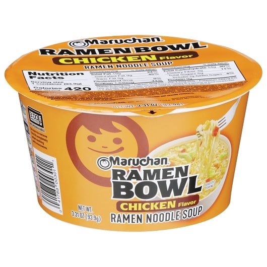 Maruchan Chicken Flavor Ramen Noodle Soup, 6 x 3.31 oz Case - DOT product image 3