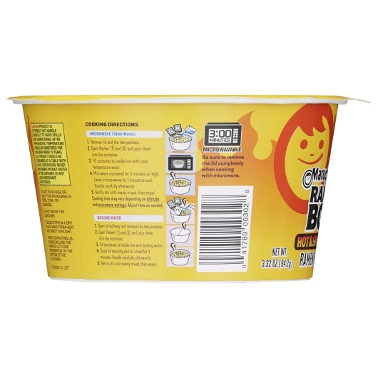 Maruchan Hot & Spicy Chicken Flavor Ramen Noodle Soup, 6 x 3.32 oz Case - DOT product image 4