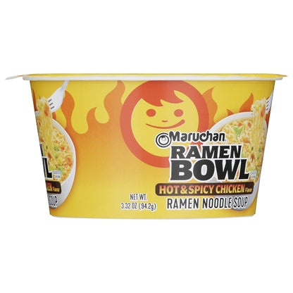 Maruchan Hot & Spicy Chicken Flavor Ramen Noodle Soup, 6 x 3.32 oz Case - DOT product image 6