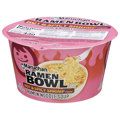 Maruchan Hot & Spicy Shrimp Flavor Ramen Noodle Soup, 6 x 3.32 oz Case - DOT product image 5