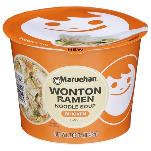 Maruchan Wonton Ramen - Chicken Flavor, 6 x 3.69 oz Case - Prepared Foods
