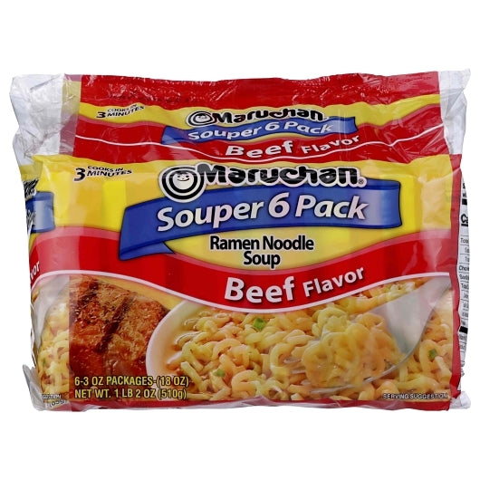 Maruchan Beef Flavored Ramen Noodle Soup, 4 x 18 oz Case - DOT product image 2