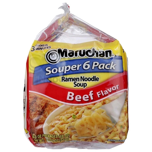 Maruchan Beef Flavored Ramen Noodle Soup, 4 x 18 oz Case - DOT product image 4