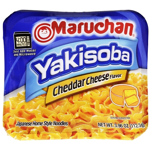 Maruchan Cheddar Cheese Flavored Home Style Japanese Noodles, 8 x 3.96 oz Case - Prepared Foods