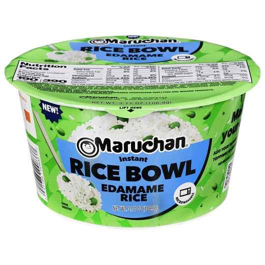 Maruchan Rice Bowl Edamame, 6 x 3.77 oz Case - Plates Bowls