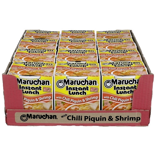 Maruchan Hot & Spicy With Chili Piquin & Shrimp Flavored Ramen Noodle Soup, 12 x 2.25 oz Case - DOT product image 4