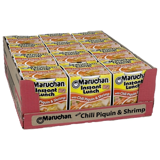 Maruchan Hot & Spicy With Chili Piquin & Shrimp Flavored Ramen Noodle Soup, 12 x 2.25 oz Case - DOT product image 2
