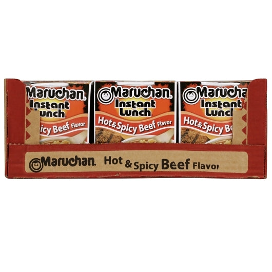Maruchan Hot & Spicy Beef Flavored Ramen Noodle Soup, 12 x 2.25 oz Case - DOT product image 4