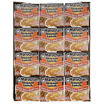 Maruchan Hot & Spicy Beef Flavored Ramen Noodle Soup, 12 x 2.25 oz Case - DOT product image 5