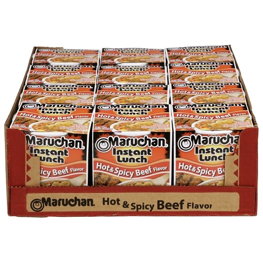 Maruchan Hot & Spicy Beef Flavored Ramen Noodle Soup, 12 x 2.25 oz Case - DOT product image 3