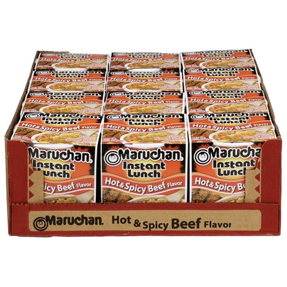Maruchan Hot & Spicy Beef Flavored Ramen Noodle Soup, 12 x 2.25 oz Case - DOT product image 3