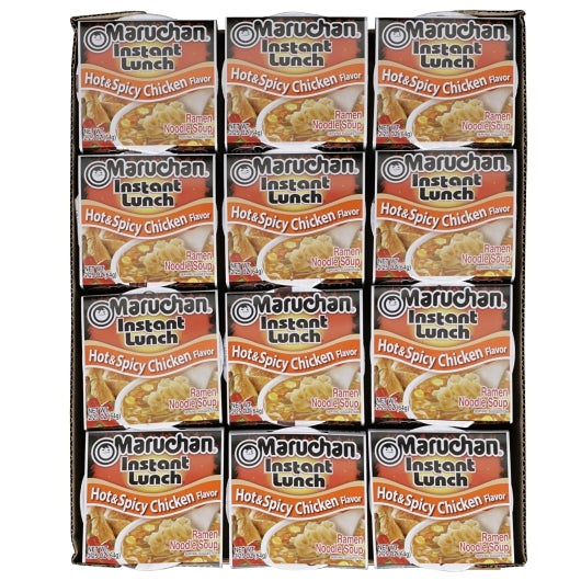 Maruchan Hot & Spicy Chicken Flavored Ramen Noodle Soup, 12 x 2.25 oz Case - DOT product image 7