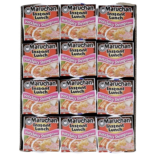 Maruchan Hot & Spicy Shrimp Flavored Ramen Noodle Soup, 12 x 2.25 oz Case - DOT product image 7