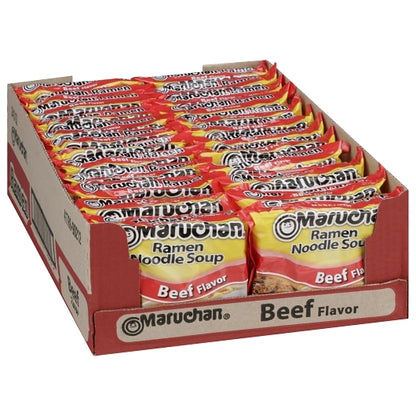 Maruchan Beef Flavored Ramen Noodle Soup, 24 x 3 oz Case - DOT product image 3